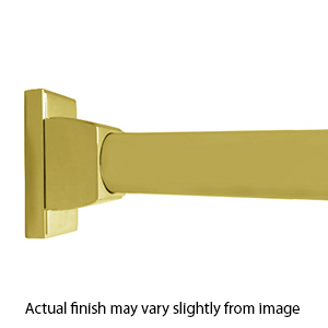 60" Shower Rod - Arch Series - Unlacquered Brass