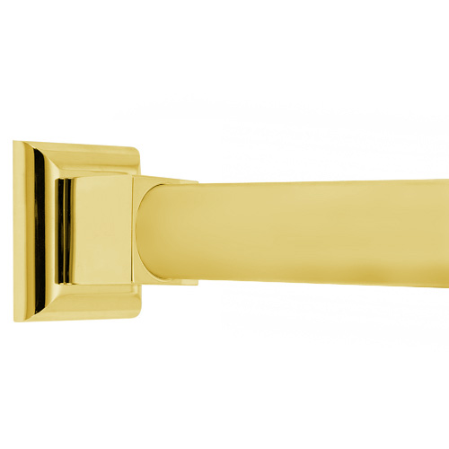 60 Shower Rod - Contemporary Round - Unlacquered Brass