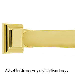 72" Shower Rod - Manhattan - Unlacquered Brass