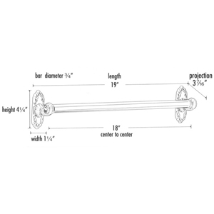 A8520-18 - Ribbon & Reed - 18" Towel Bar