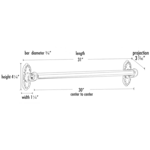 A8520-30 - Ribbon & Reed - 30" Towel Bar