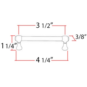 A980-35 - Royale - 3.5" Cabinet Pull