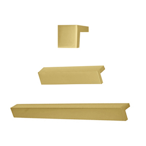 Square Tab Pulls - Satin Brass