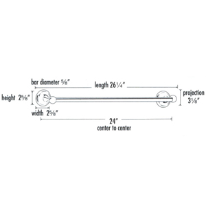 A9220-24 - Yale - 24" Towel Bar