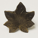 494-10 - Maple Leaf 1.5" x 1.25" Cabinet Knob - Bronze Rubbed