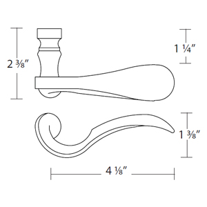 1700 - Chesterfield Door Lever