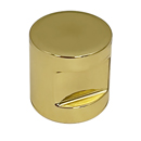 Baldwin 1-3/16" diameter Cylindrical Cabinet Knob - Polished Brass