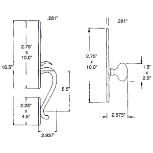 Springfield - Full Dummy Handleset - Polished Brass