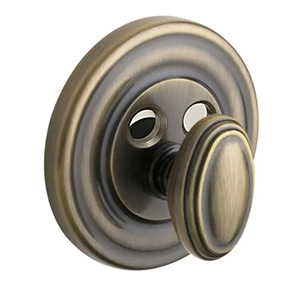 8030.050 - Traditional Turn Knob Assembly - Satin Brass & Black