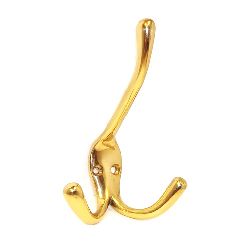 Triple Hook - Polished Brass