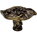 2560 - Garden - Double Lily Pad & Frog Large Knob