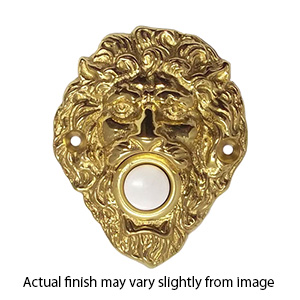 King Richard Doorbell Button - Polished Brass