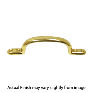 4-5/16" Arched Cabinet Pull - Polished Brass