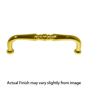 4963.030 - Baldwin Colonial Cabinet Pull - 3.5" - Polished Brass