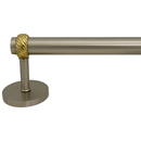 18" Towel Bar - Satin Nickel w/ Polished Brass Accents