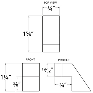 1.25" Contemporary Floor Door Bumper