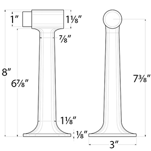 Floor Mount Bumper - Heavy Duty - 8"