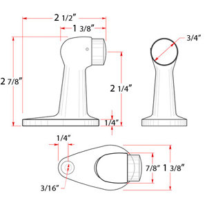 Floor Door Bumper - 2 7/8"