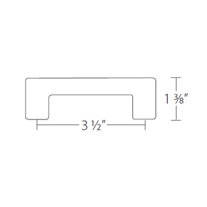 86162 - Contemporary Brass - 3.5" Trail Pull