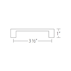 86264 - Contemporary Brass - 3.5" Trinity Pull