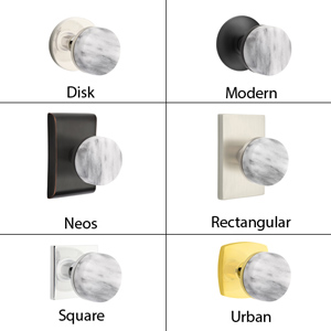 Emtek - Conical White Marble Door Knob