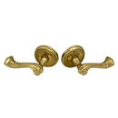 Emtek Full Passage Leverset - Rope Lever - Rope Rosette - Left-Handed - Polished Brass