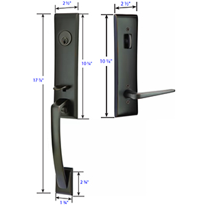 Emtek - Apollo Tubular Knob Entrance Set