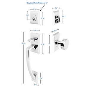 Emtek - Ares Tubular Knob Entrance Set