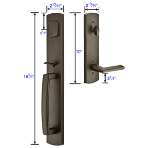 Emtek - Brighton Tubular Left-Hand Lever Entrance Set