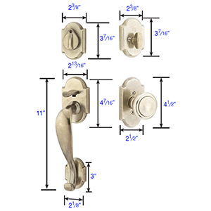 Emtek - Denver Tubular Right-Hand Lever Entrance Set