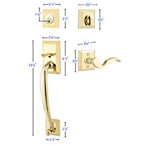 Emtek - Franklin Tubular Right-Hand Lever Entrance Set