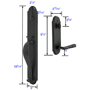 Emtek - Greeley Tubular Left-Hand Lever Entrance Set