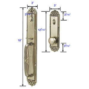 Emtek - Imperial Tubular Knob Entrance Set