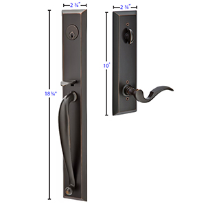 Emtek - Jefferson Tubular Right-Hand Lever Entrance Set