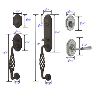 Emtek - Lafayette Tubular Knob Entrance Set