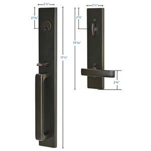 Emtek - Lausanne Tubular Right-Hand Lever Entrance Set