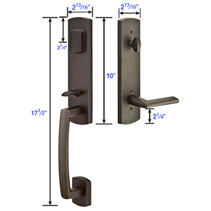 Emtek - Logan Tubular Right-Hand Lever Entrance Set