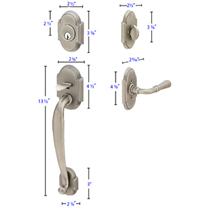 Emtek - Nashville Tubular Knob Entrance Set