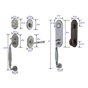 Emtek - Normandy Tubular Knob Entrance Set