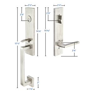 Emtek - Davos Stainless Steel Tubular Knob Entrance Set