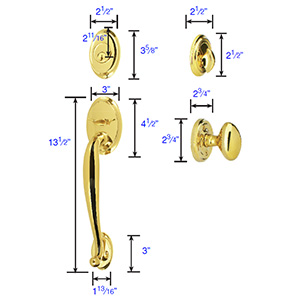 Emtek - Saratoga Tubular Left-Hand Lever Entrance Set