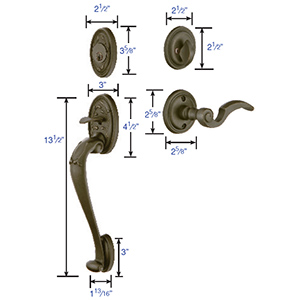 Emtek - Tuscany Sectional Tubular Knob Entrance Set