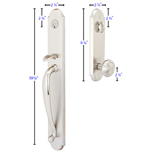 Emtek - Wilmington Tubular Knob Entrance Set