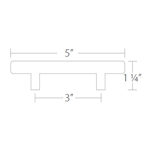 86358 - Contemporary Brass - 3" Bar Pull