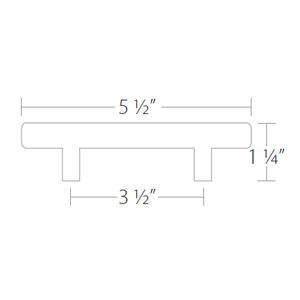 86359 - Contemporary Brass - 3.5" Bar Pull