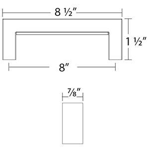 86718 - Modern Rectangular - Keaton 8"cc Pull