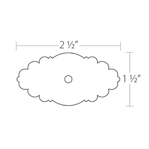 86293 - Ribbon & Reed - Backplate for Knob