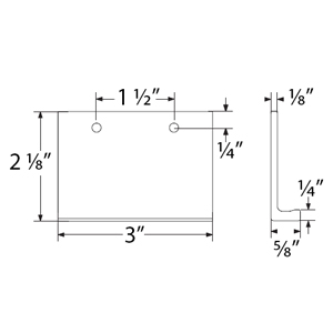 86664 - Rustic Modern 3" Edge Pull