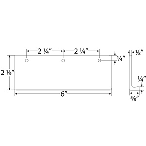 86665 - Rustic Modern 6" Edge Pull