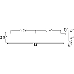 86666 - Rustic Modern 12" Edge Pull